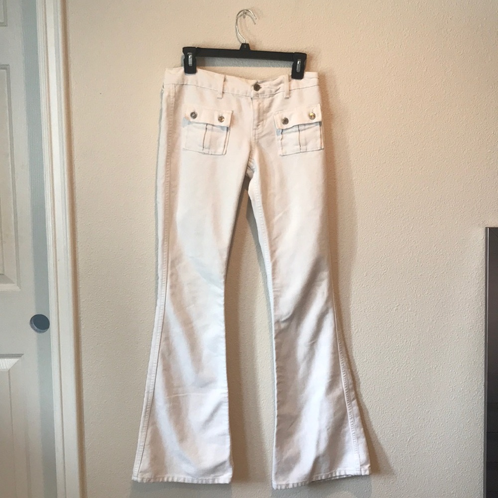 Juicy Couture super flare white jeans 28